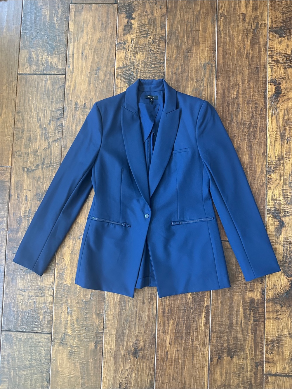 Quince Scuba Single Breasted Convertible Blazer Size Small EUC